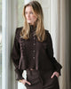 Neo Noir Petrine Embroidery Bluse Dark Brown