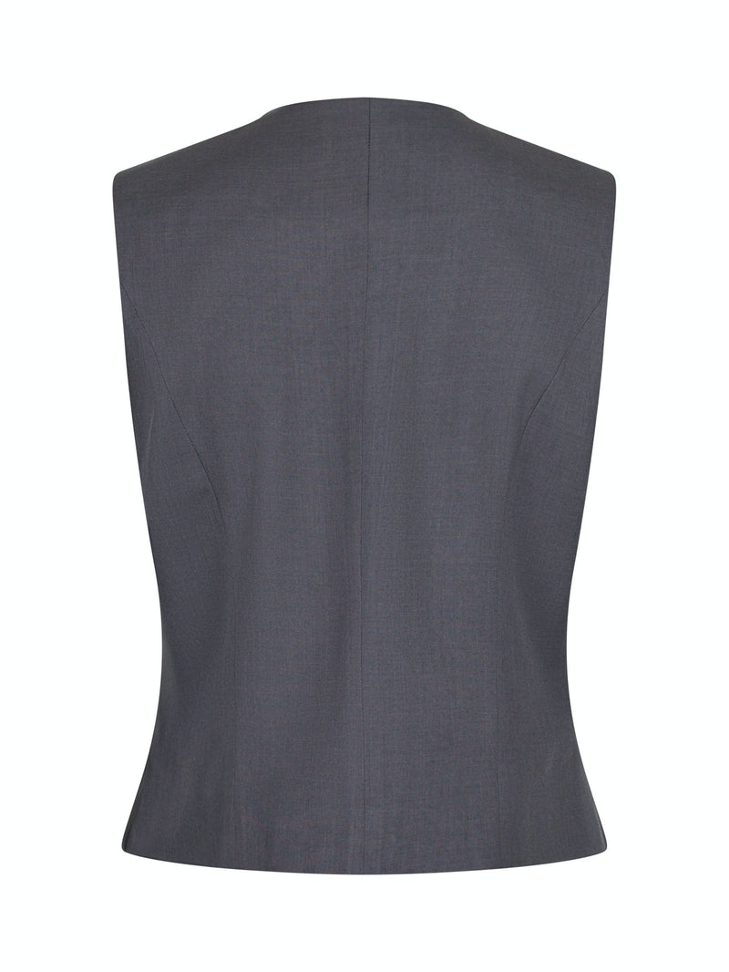 Neo Noir Vendetta Melange Vest Dark Grey