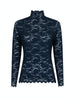 Neo Noir Liza Laceflower Bluse Navy