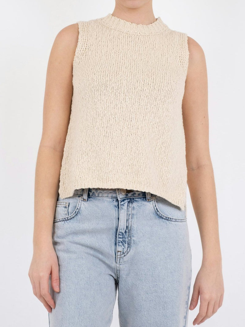 Neo Noir Virena Knit Vest Sand