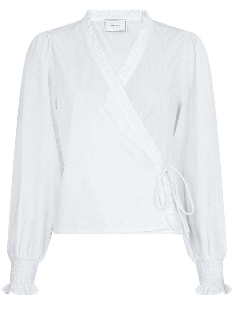 Neo Noir Jerri C Poplin Bluse White