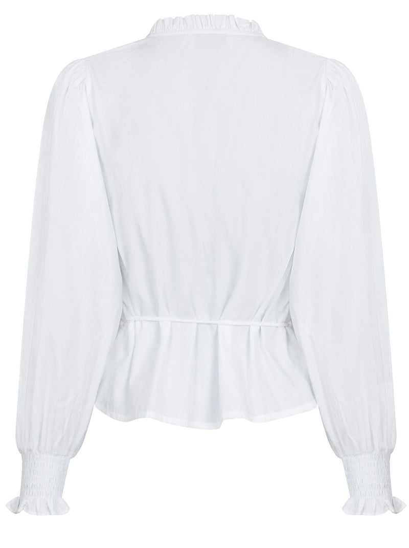 Neo Noir Jerri C Poplin Bluse White