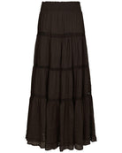 Neo Noir Felicia S Voile Nederdel Dark Brown NOS26, brun nederdel