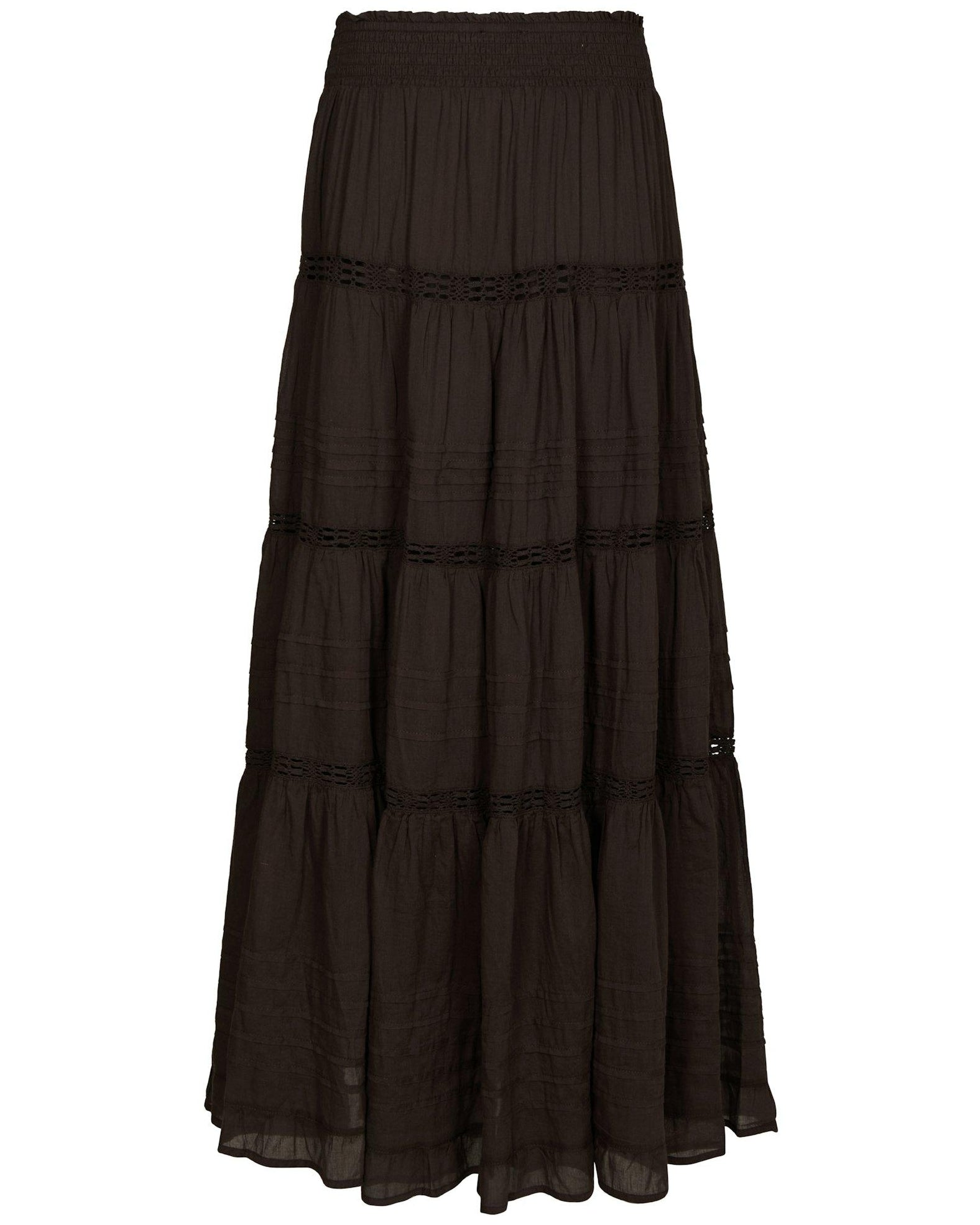 Neo Noir Felicia S Voile Nederdel Dark Brown NOS26, brun nederdel