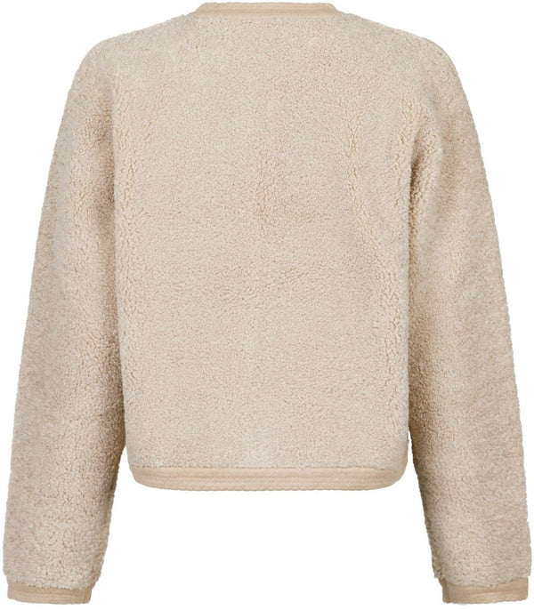 Neo Noir Limo Fluffy Knit Cardigan Sand