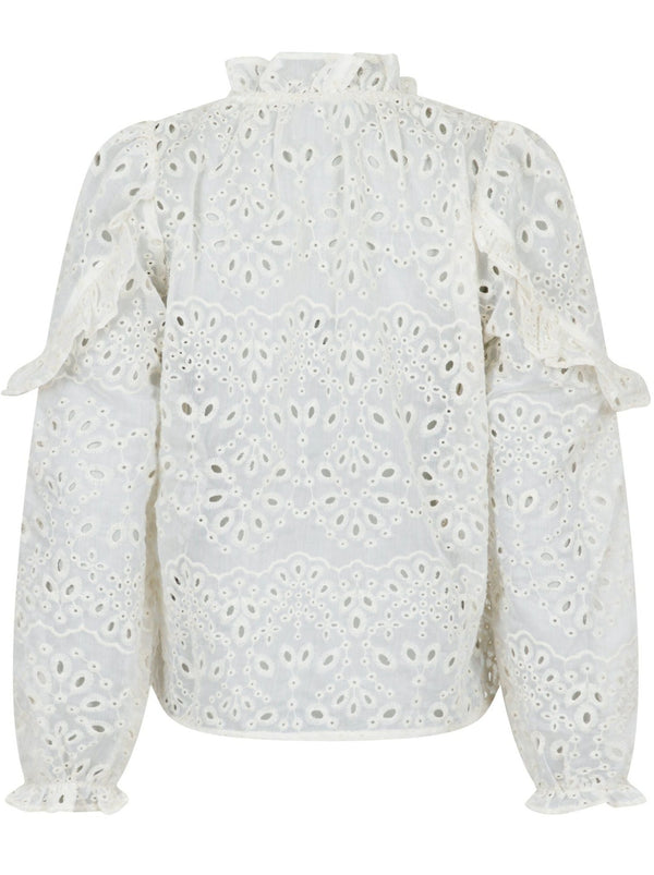 Neo Noir Nadira Embroidery Bluse Ivory