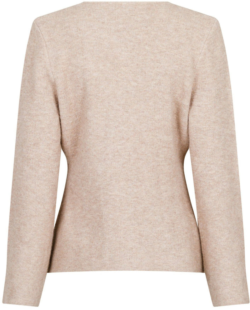 Neo Noir Marie Louise Knit Cardigan Sand Melange