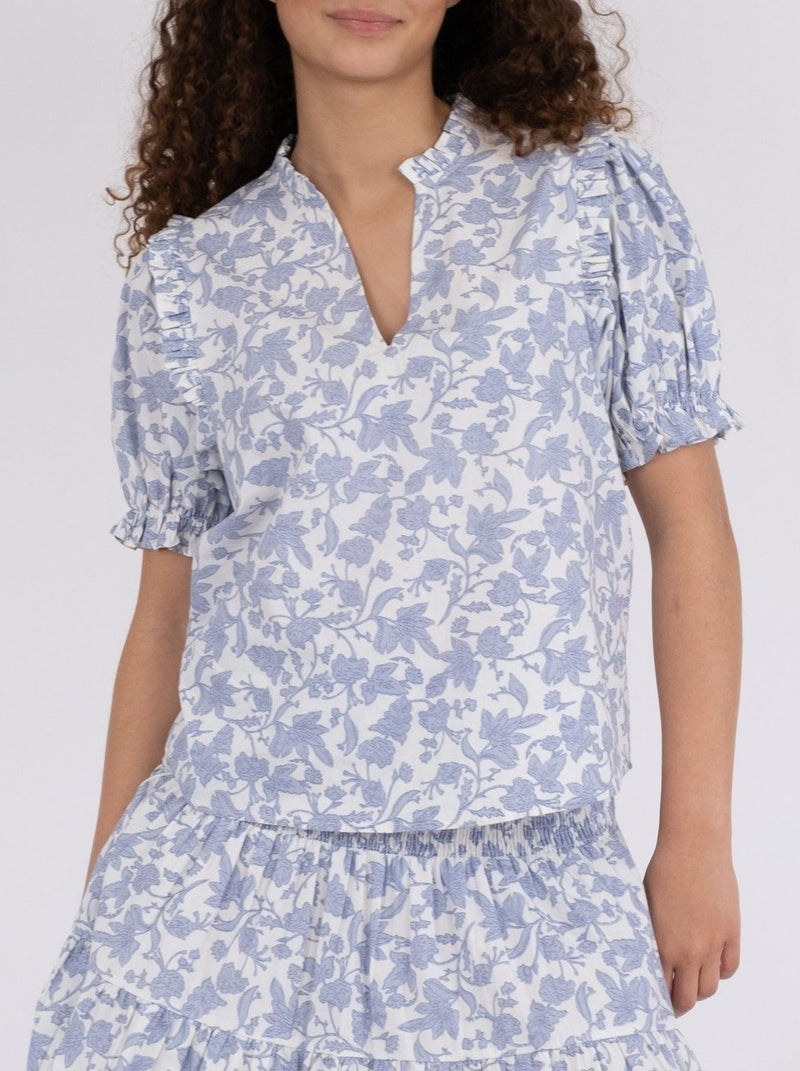 Neo Noir Rosalie Garden Elegance Bluse Light Blue