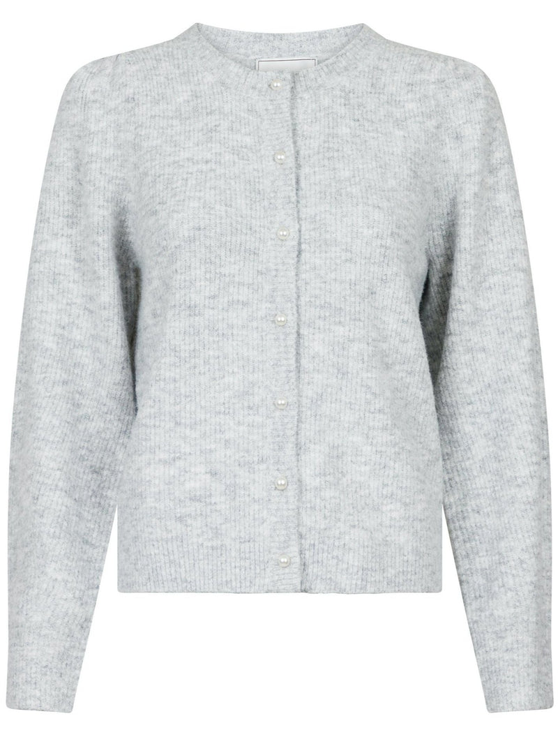 Neo Noir Nuna Knit Cardigan Light Grey Melange (Forudbestil - lev. midt oktober)