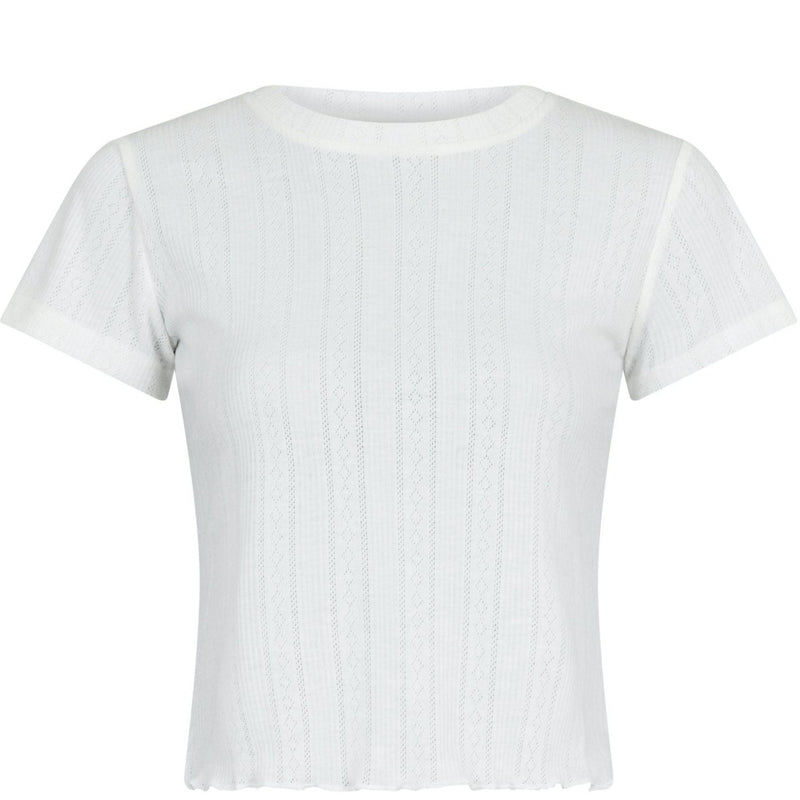 Neo Noir Lonnie Pointelle Top White