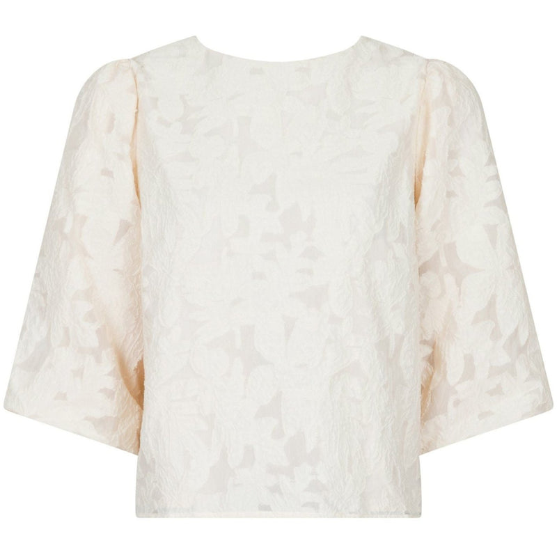 Neo Noir Lorraine Brocade Bluse Ivory