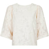 Neo Noir Lorraine Brocade Bluse Ivory