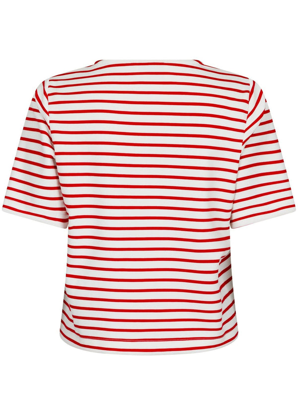 Neo Noir Soanie Stripe T-shirt Red