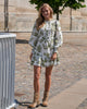 Neo Noir Roberta Flower Flow Kjole Sage Green