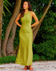 Neo Noir Celinie Heavy Sateen Kjole Sage Green (Forudbestilling lev. start juni)