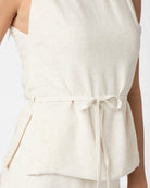 Neo Noir Nassa Linen Top Natural NOS26, fin beige top