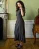 Neo Noir Miloine Drape Kjole Dark Brown
