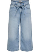 Only Gianna MW Culotte Jeans Medium Blue Denim, blå culotte jeans