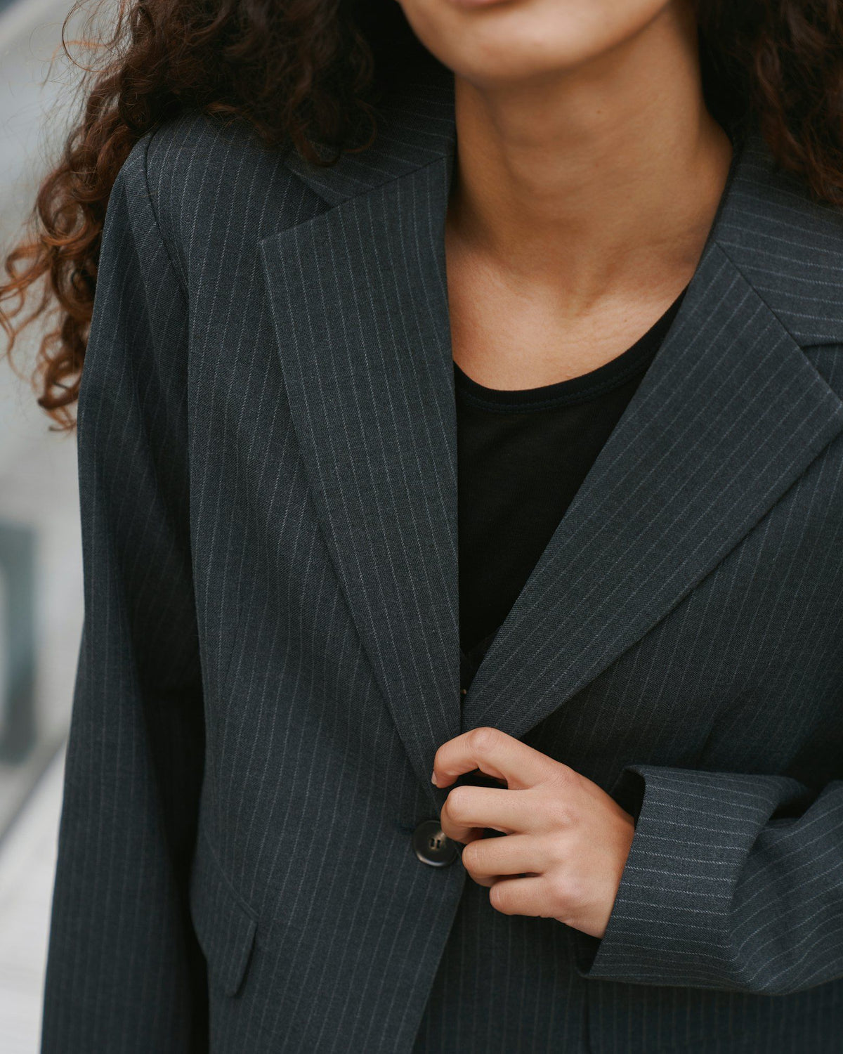 Neo Noir Aarielle Slim Pinstripe Blazere 7