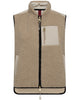 Mos Mosh Rowe Eli Teddy Vest Feather Gray