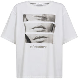 Co'Couture Multi Lips Oversize T-shirt White