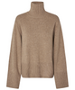 Second Female Alpha Knit T-Neck Strik Camel Melange