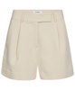 Co'Couture Vola Crop Pleat Shorts Bone