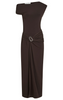 Neo Noir Minja Drapy Kjole Chocolate Brown