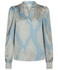 Neo Noir Rosslyn Paisley Drop Bluse Dusty Blue