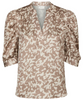 Neo Noir Roella Graphic Fade Bluse Dark Sand