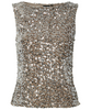 Pieces Kam Tank Top Morel Sequins