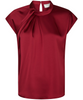 Neo Noir Fleur Drapy Satin Bluse Wine