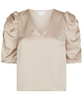 Neo Noir Elba Heavy Sateen Bluse Champagne