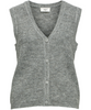 Object Diana V-Neck Knit Vest Medium Grey Melange NOA25