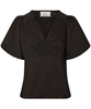 Neo Noir Irina Poplin Bluse Chocolate Brown NOS26