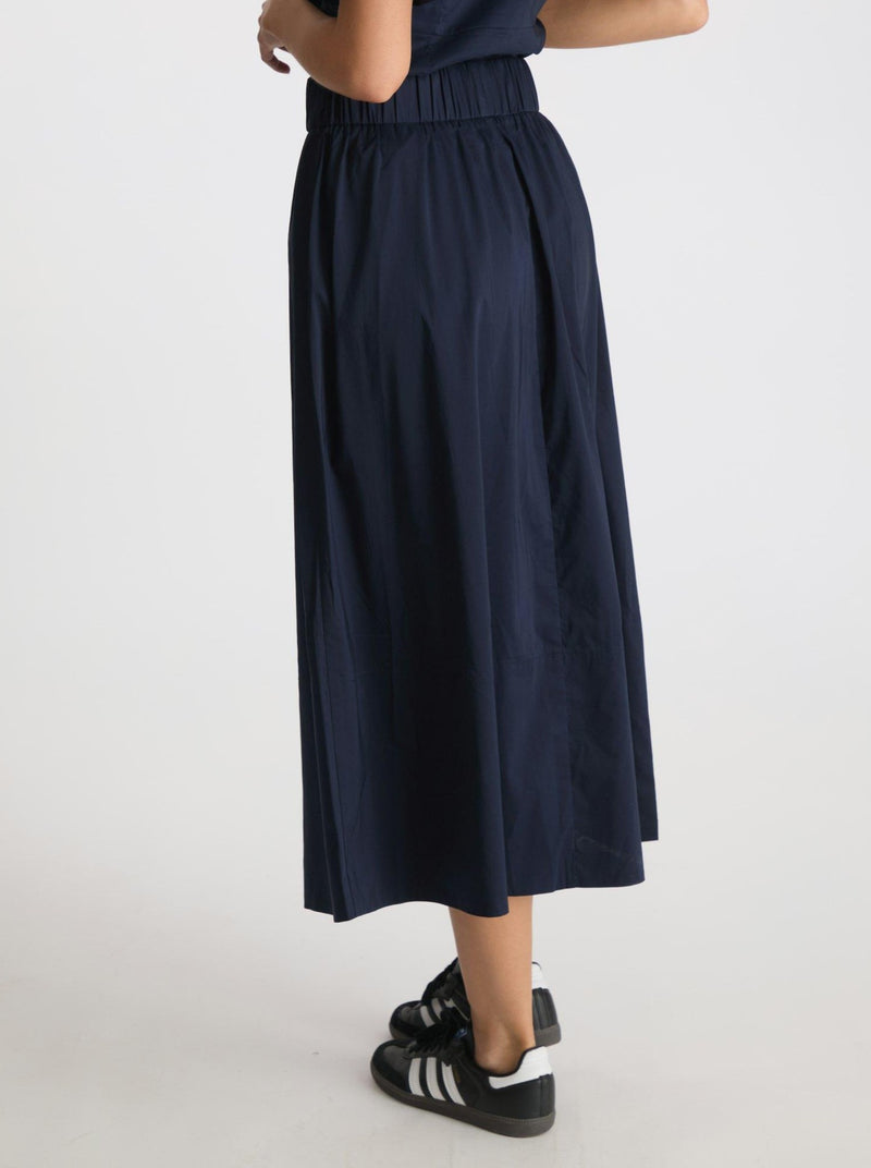 Neo Noir Yara Poplin Nederdel Navy