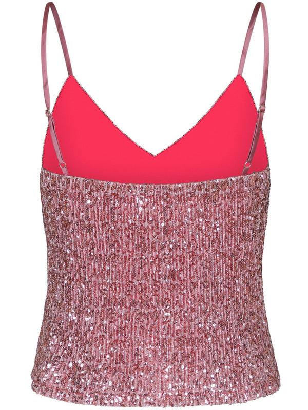 Neo Noir Elinas Glitter Top Rose