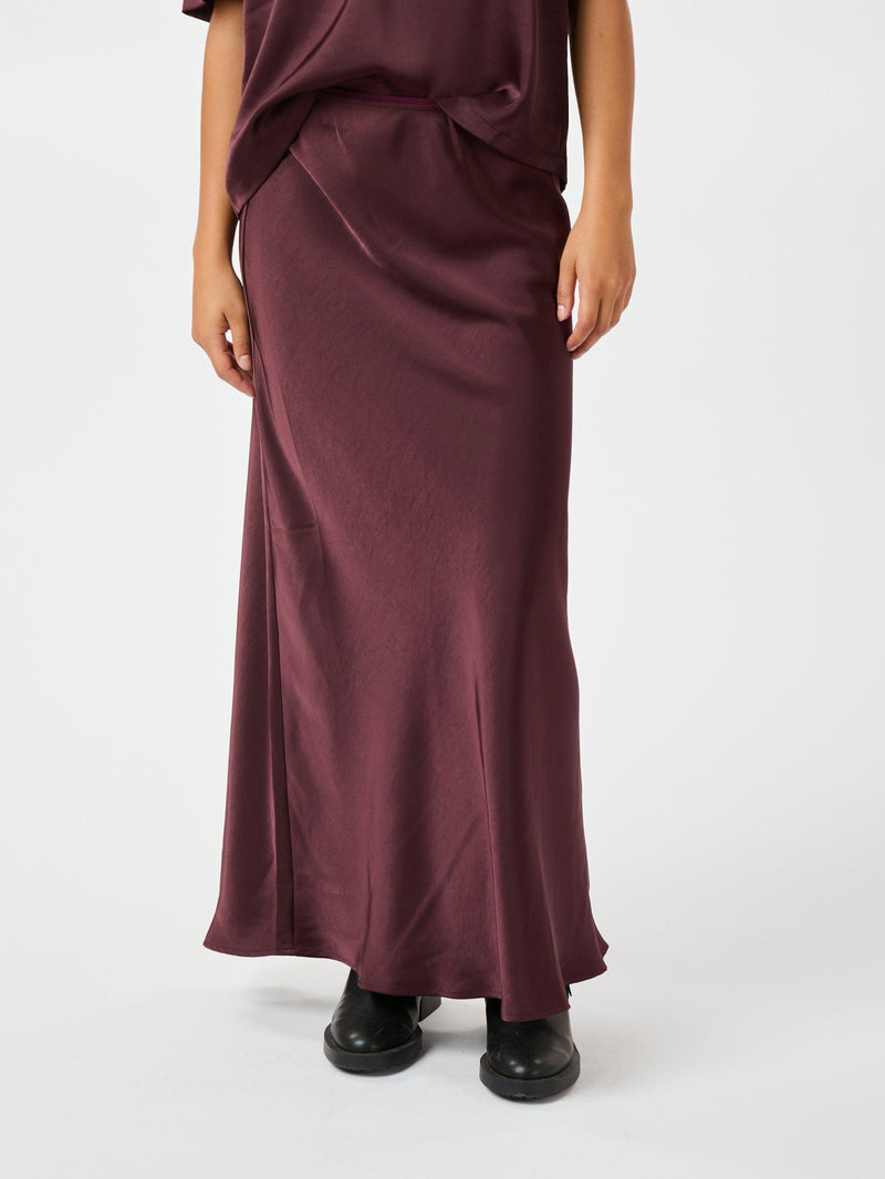 Neo Noir Vicky Heavy Sateen Nederdel Burgundy