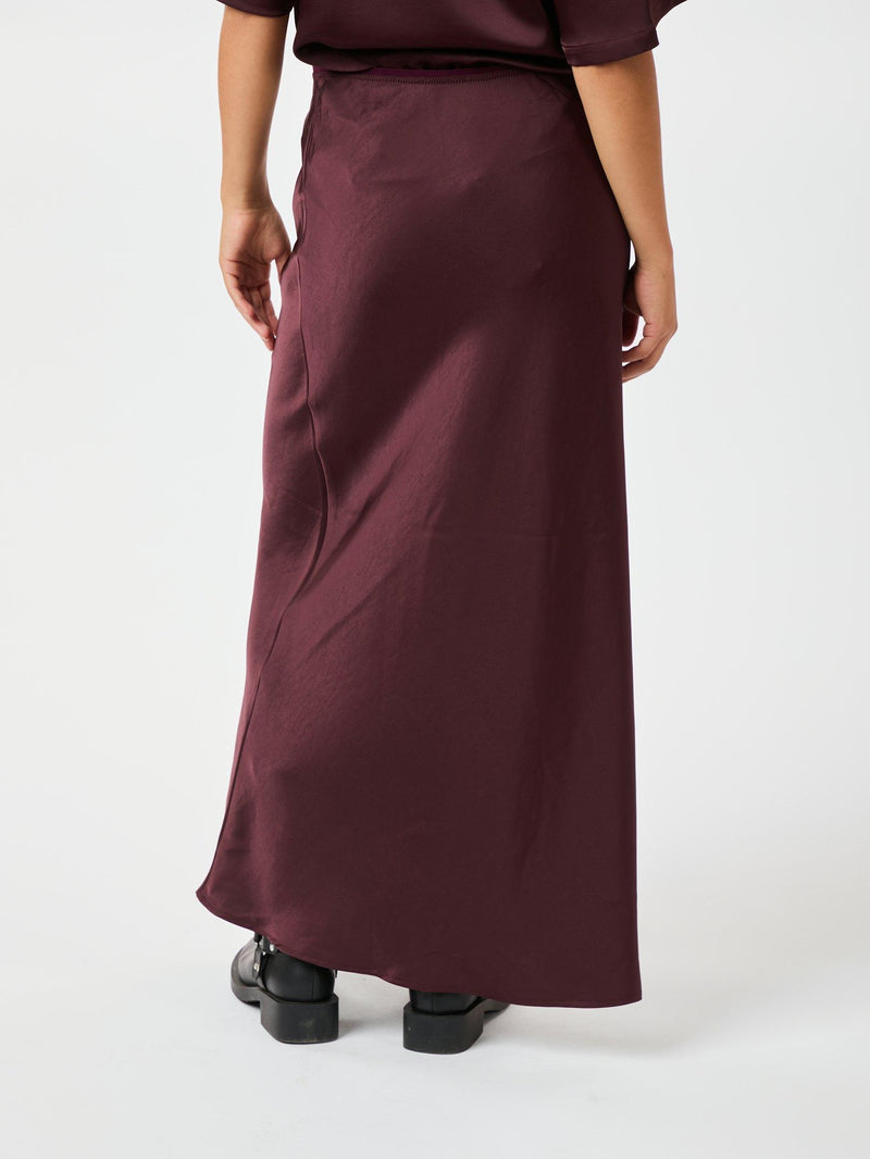 Neo Noir Vicky Heavy Sateen Nederdel Burgundy