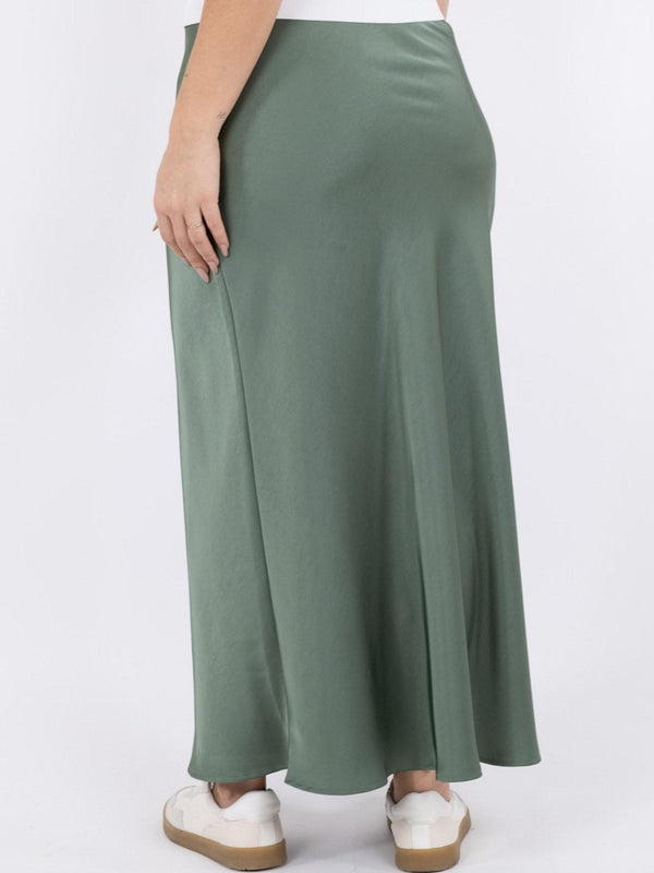 Neo Noir Vicky Heavy Sateen Nederdel Forrest Green