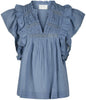 Neo Noir Jayla S Voile Top Smoke Blue NOS25 (Forudbestiling lev. maj)