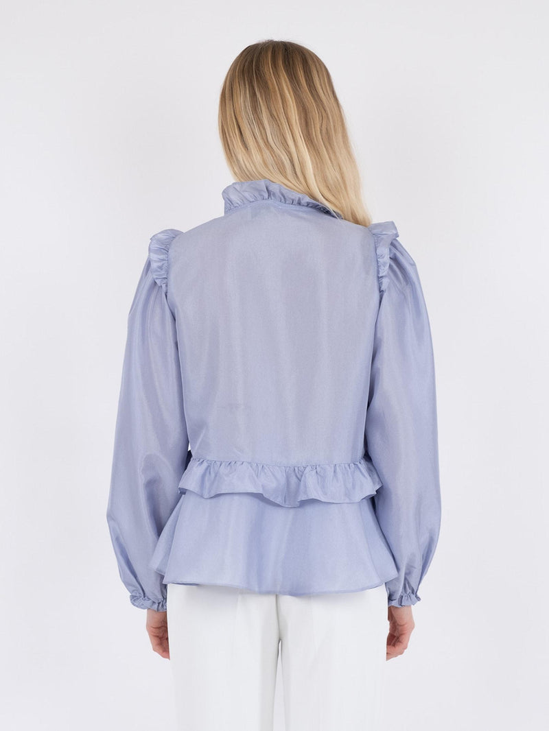 Neo Noir Hawaii Solid Bluse Light Blue