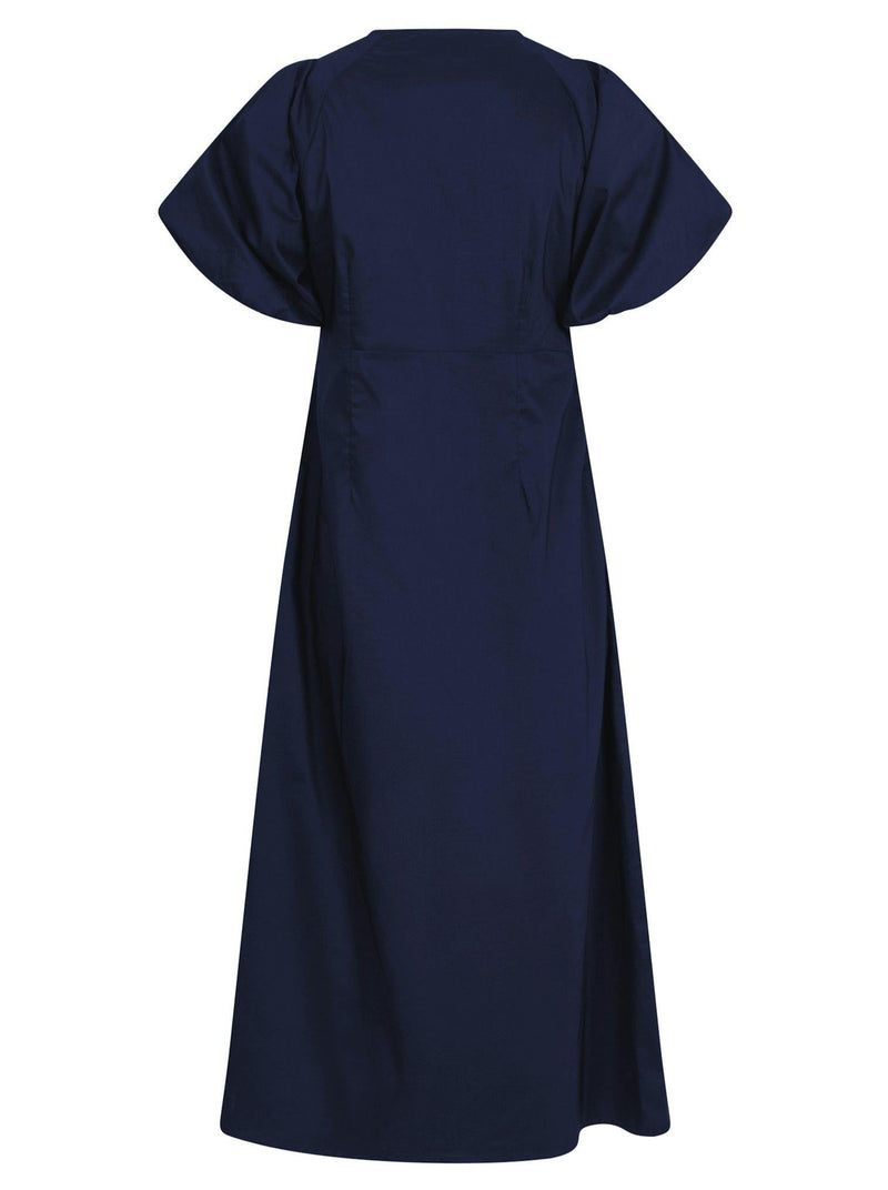 Neo Noir Illana Poplin Kjole Navy