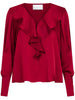 Neo Noir Sandie Sateen Bluse Wine