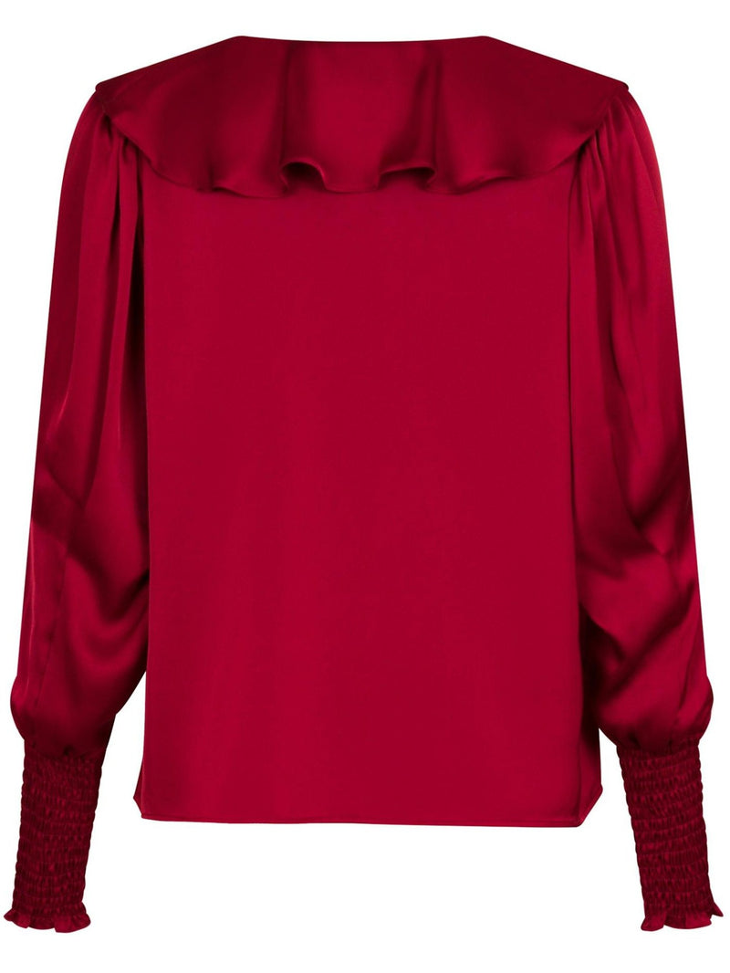 Neo Noir Sandie Sateen Bluse Wine