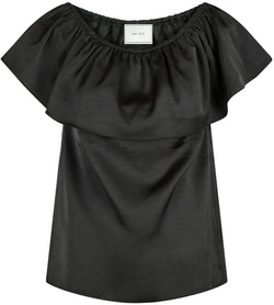 Neo Noir Kris Heavy Sateen Top Black