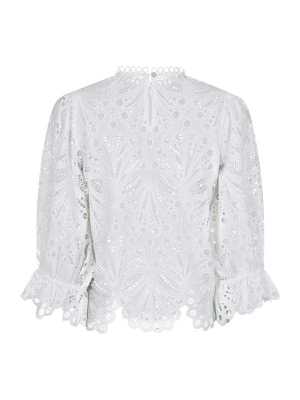 Neo Noir Adela Embroidery Bluse Off White