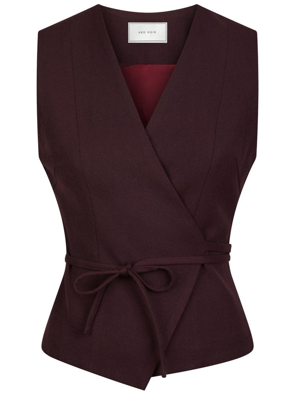 Neo Noir Samara Wrap Vest Bordeaux