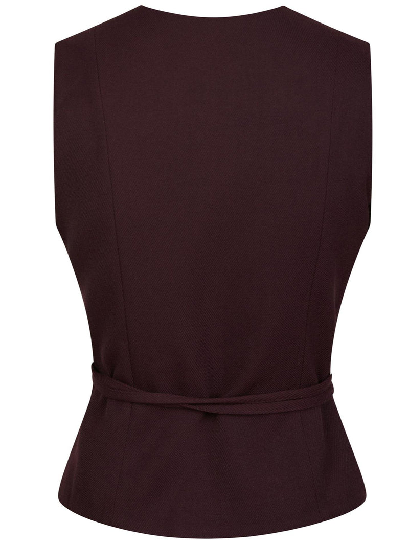 Neo Noir Samara Wrap Vest Bordeaux