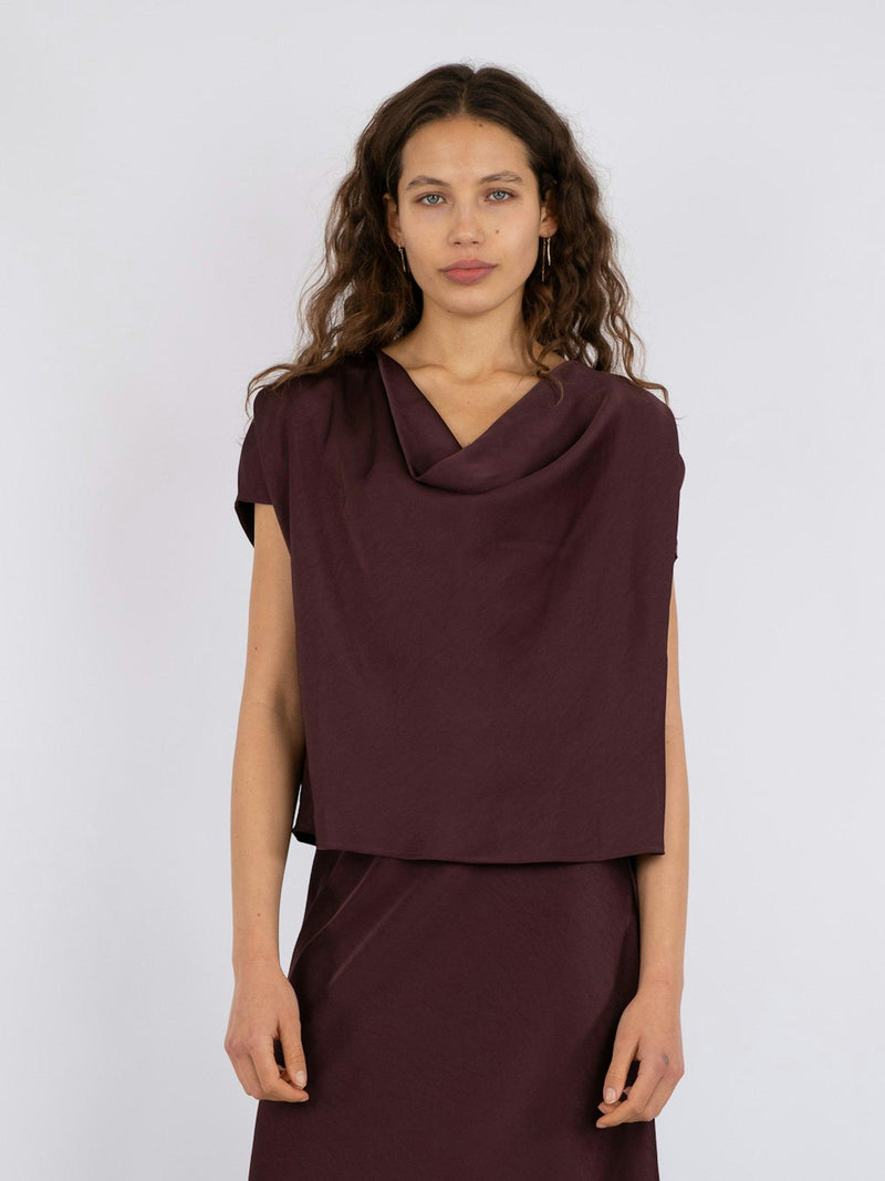 Neo Noir Annabeth Heavy Steen Top Burgundy